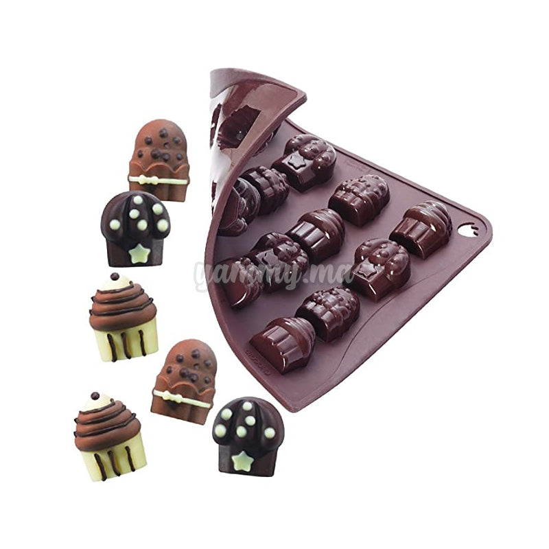 Moule Silicone Choco-ice Cupcakes "CHOCO15" - Pavoni Moule Silicone Choco-ice Cupcakes "CHOCO15" - Pavoni