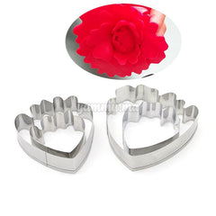 Lot 4 Emporte-pièces Fleur en Acier-inoxydable