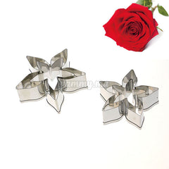 Lot 9 Emporte-pièces Fleur en Acier-inoxydable