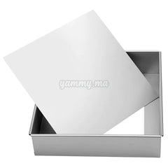 Moule Crré Extra Profond Amovible 15 x 15 h 7cm en Aluminium