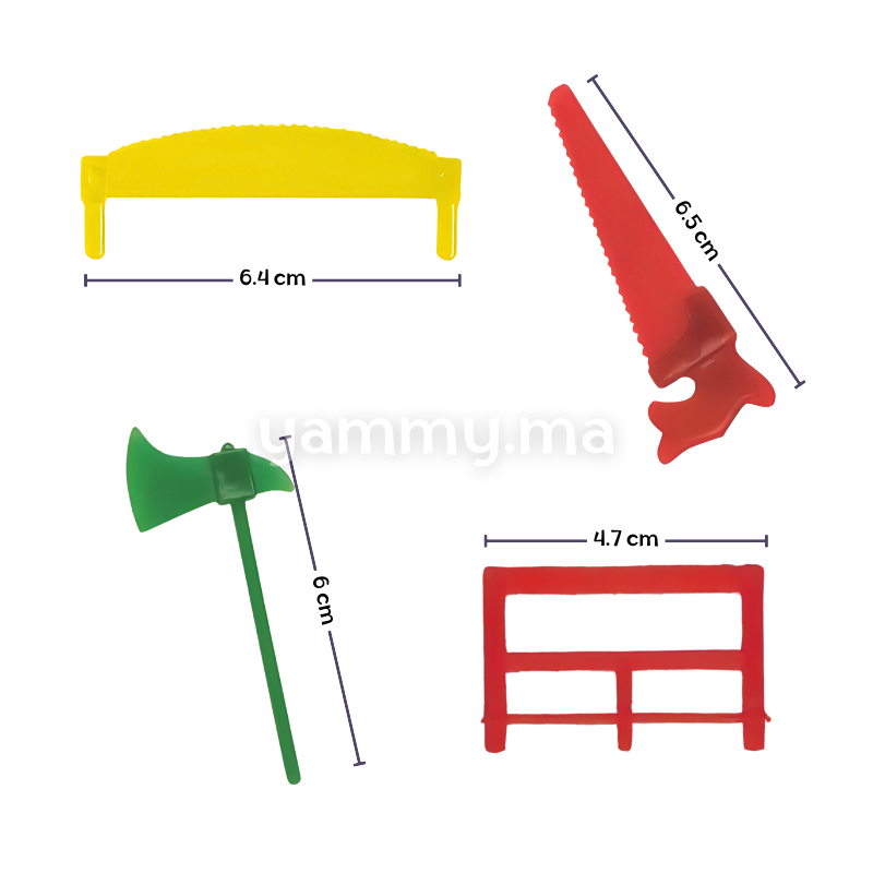 Haches & Scies pour Décor de Bûche de Noël (x10)