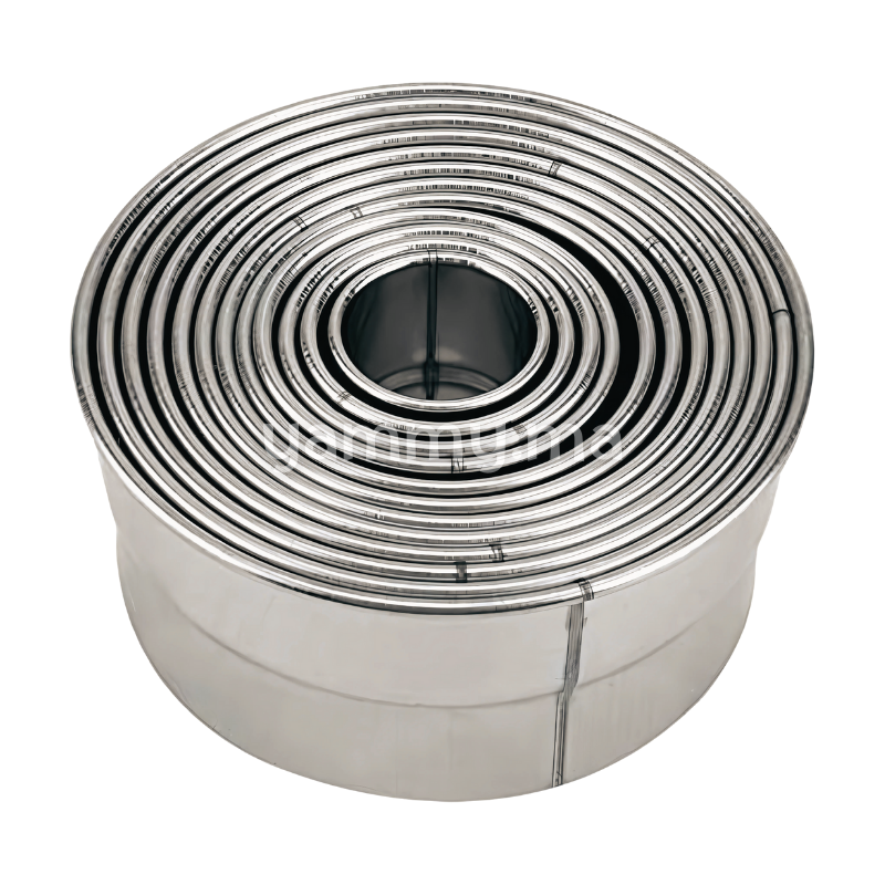 SET. 12 Emporte-pièces Ronds Simples en Inox Hauteur 5cm