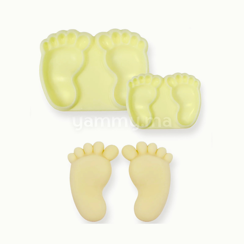 SET. 2 Emporte-pièces Pieds – Spécial Pâte à Sucre 3D