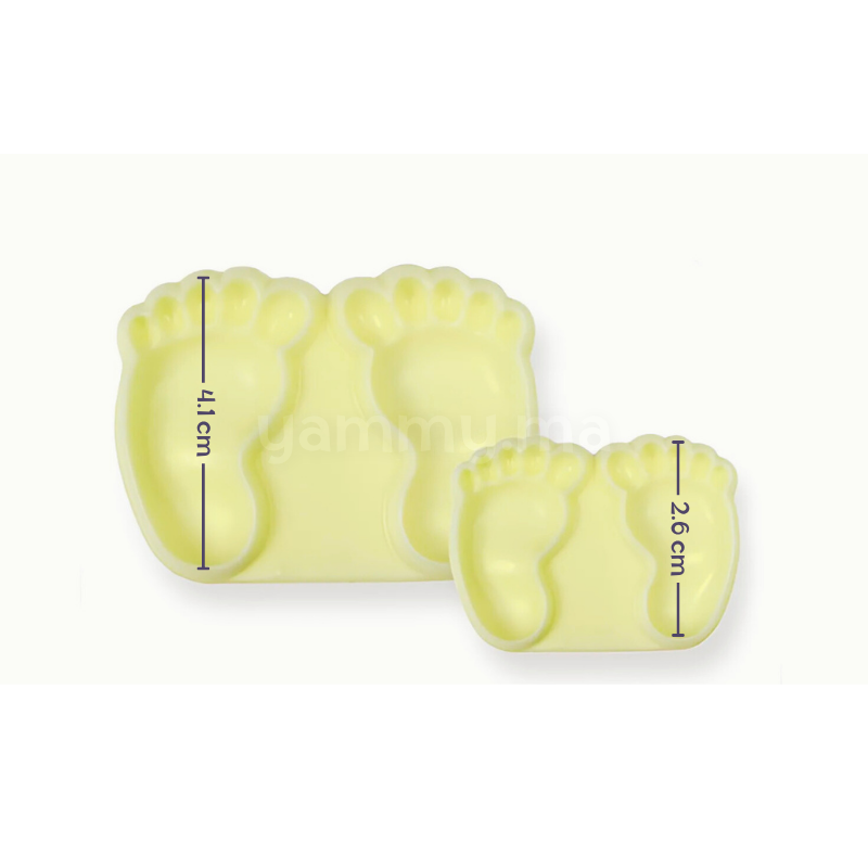 SET. 2 Emporte-pièces Pieds – Spécial Pâte à Sucre 3D