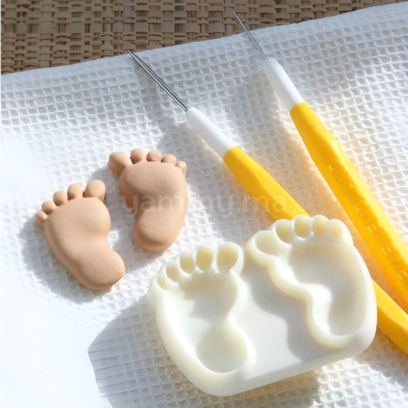 SET. 2 Emporte-pièces Pieds – Spécial Pâte à Sucre 3D