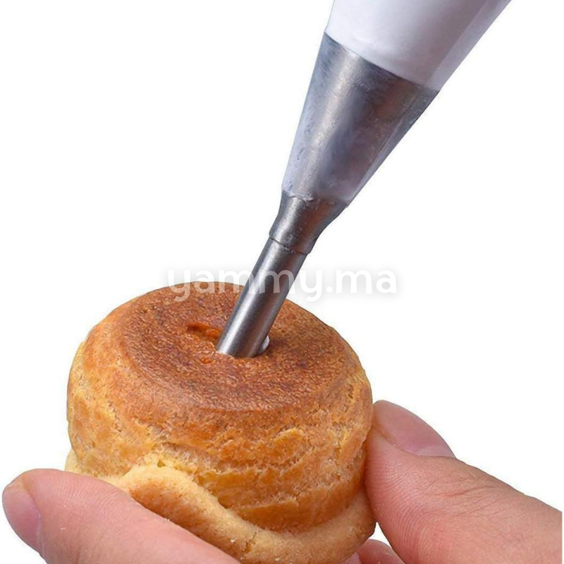 SET. 2 Douilles à Petit Choux en Inox