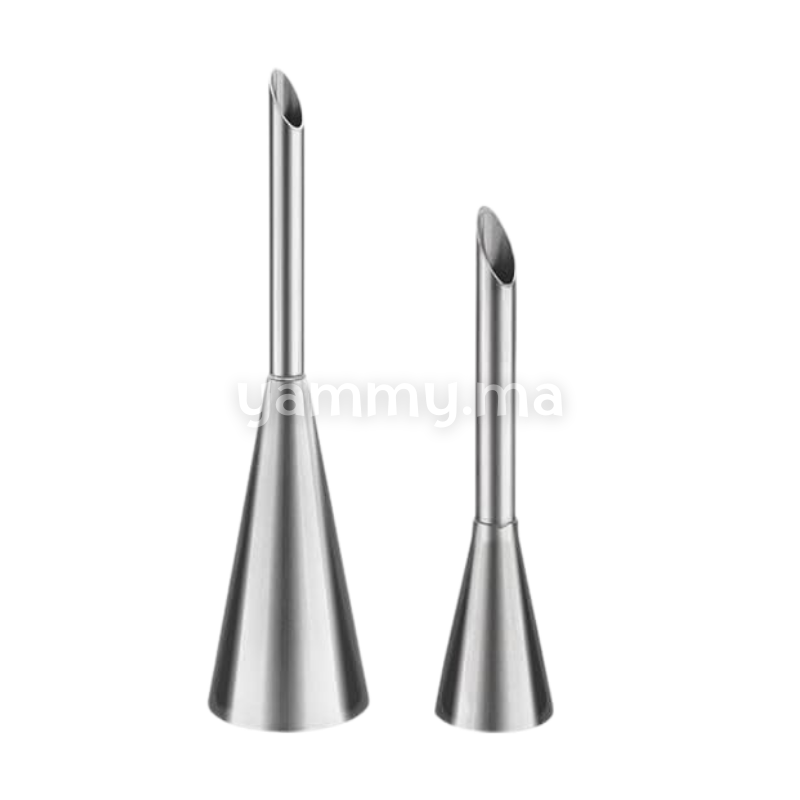 SET. 2 Douilles à Petit Choux en Inox