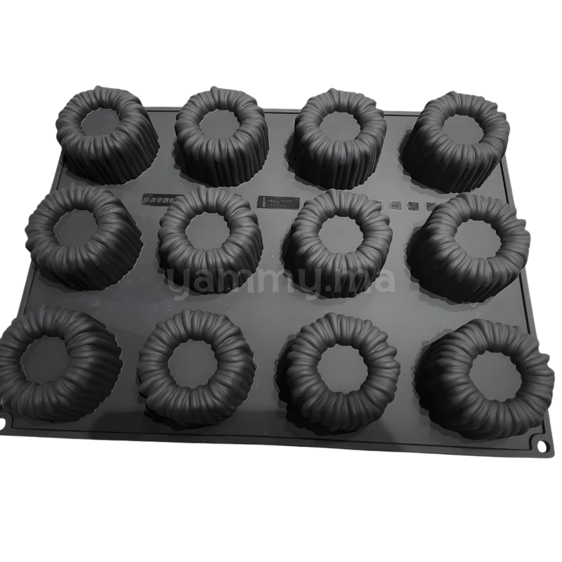 Moule Silicone Charlotte Ø 7.5 x H 4.5 cm (x12) "PX4391" – Pavoni