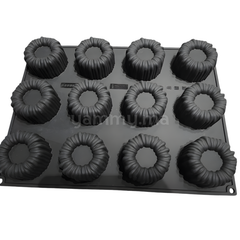 Moule Silicone Charlotte Ø 7.5 x H 4.5 cm (x12) "PX4391" – Pavoni