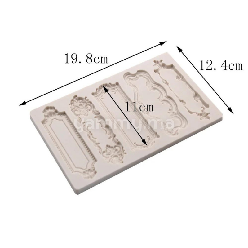 Moule Silicone 5 Cadres Vintage