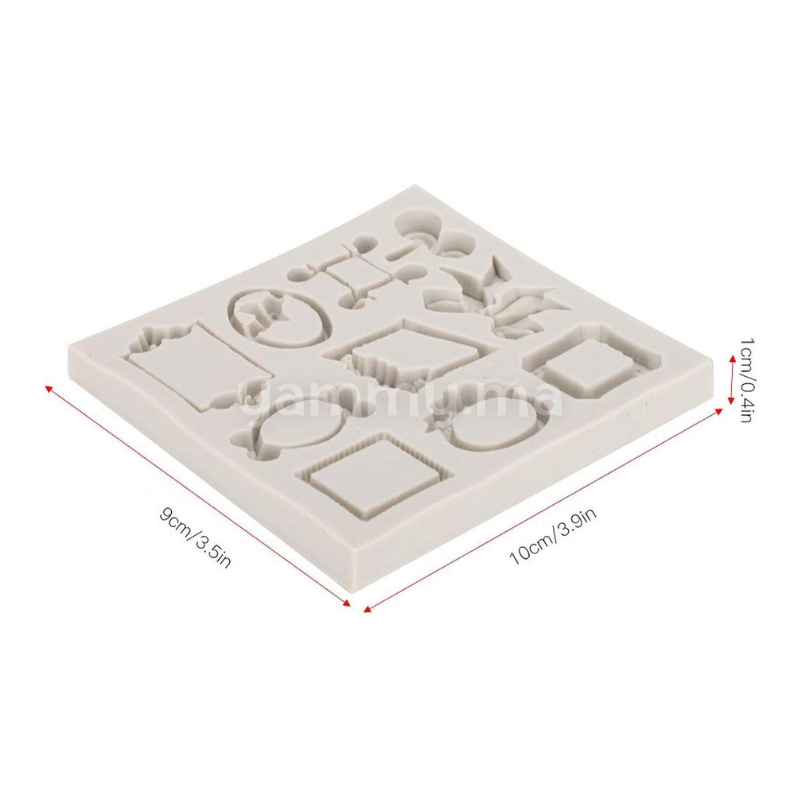 Moule Silicone 8 Mini Cadres  pate a sucre