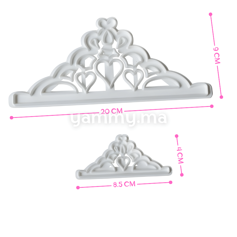 SET. 2 Emporte-pièces Couronne Princesse
