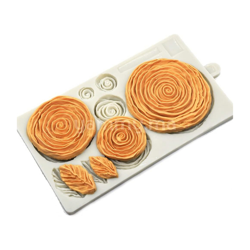 Moule Silicone 6 Roses pate a sucre