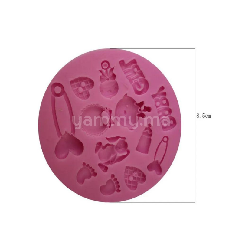 Moule Silicone Thème Bapteme Baby Girl