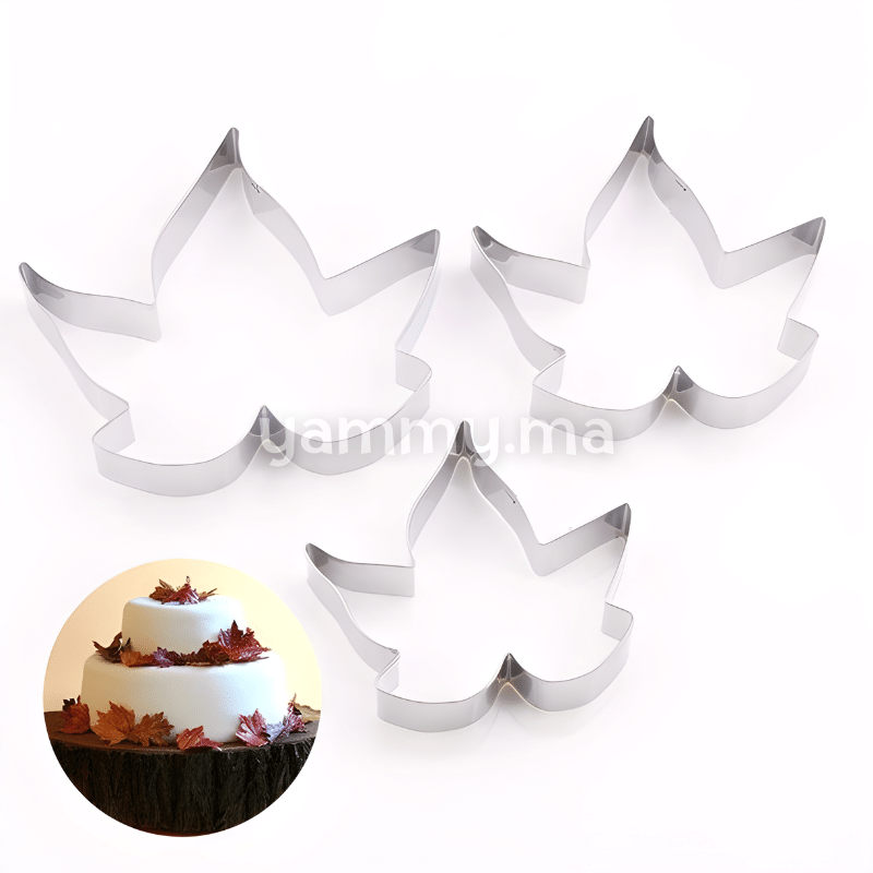 SET. 3 Emporte-pièces Feuille de Lierre en Inox