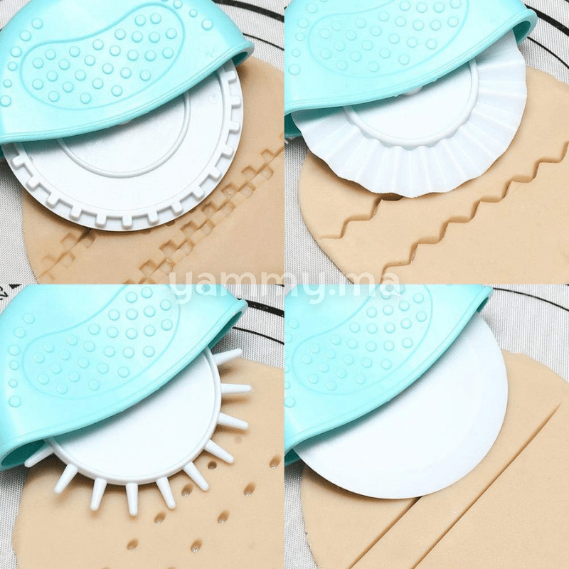 Ens. 4 Roues De Coupe-pâtisserie Coupe-pâte En Treillis