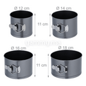 Lot De 4 Moules à Gâteau En Silicone 10 Cm - Antiadhésifs, Réutilisables - Pour Cheesecake, Mousse, Quiche - 13