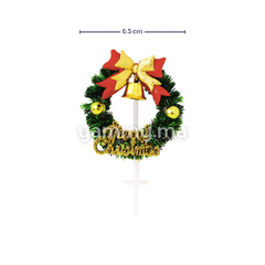 Couronne avec Cloche Ø 6.5 cm pour Décor de Bûche de Noël (x5)