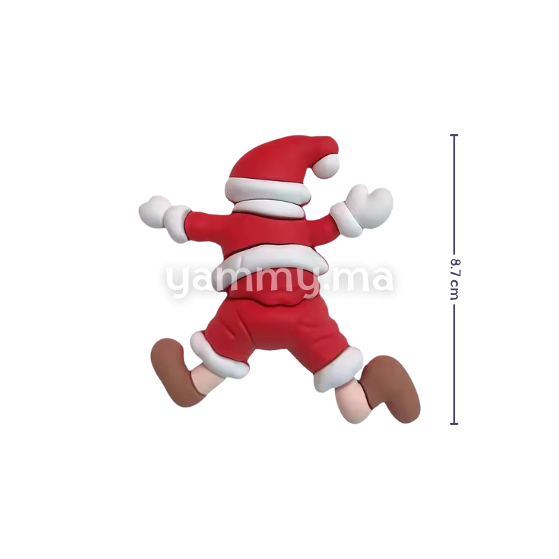 Père Noël Tombe 8.7 cm pour Décor de Bûche de Noël (x5)