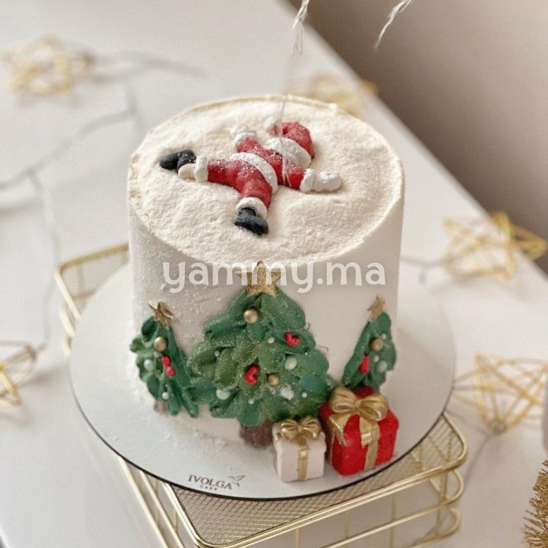 Père Noël Tombe 8.7 cm pour Décor de Bûche de Noël (x5)