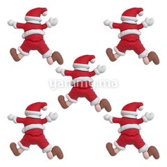 Père Noël Tombe 8.7 cm pour Décor de Bûche de Noël (x5)