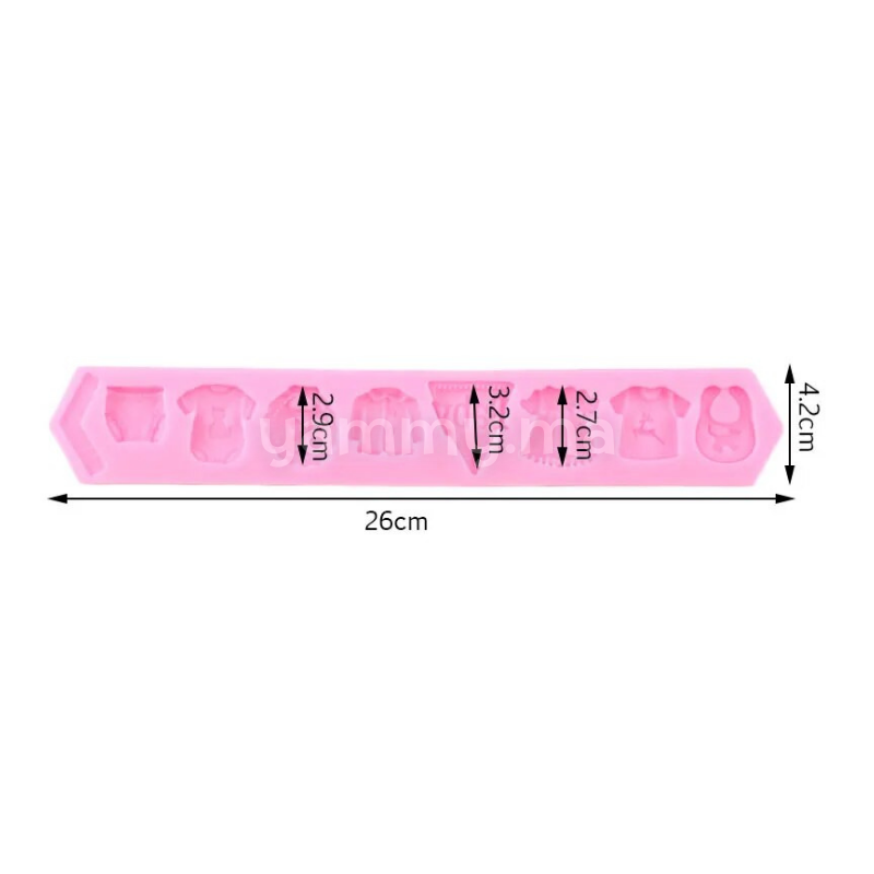 Moule Silicone Vêtements Bébé pour Pâte à sucre