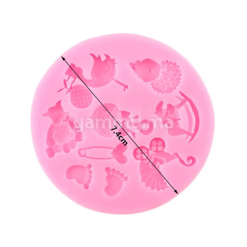 Moule Silicone Thème Baptême