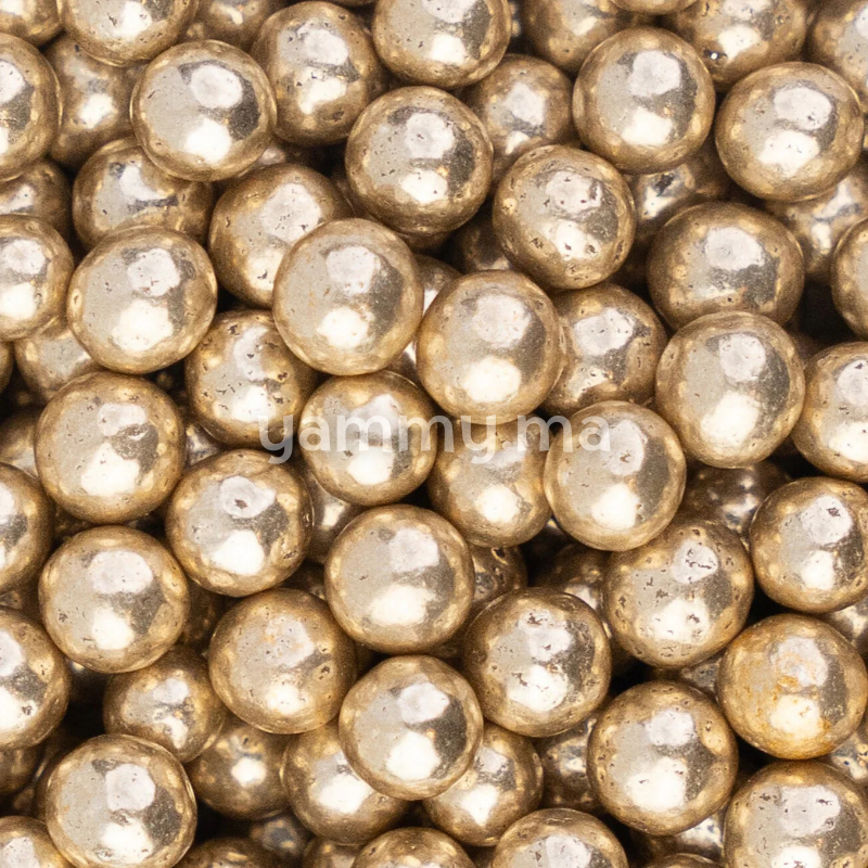 Mini Boules Croustillantes Doré Métallique Ø 7 mm 100 gr - Marone