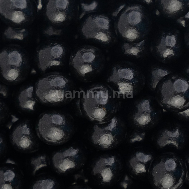Mini Boules Croustillantes Noir Brillant Ø 7 mm 100 gr - Marone