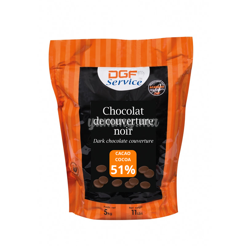 Chocolat de Couverture Noir 51% 250gr (Repack) - DGF