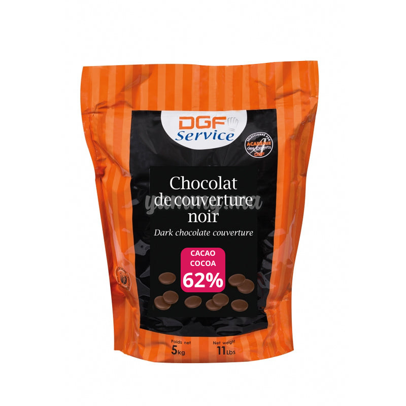 Chocolat de Couverture Noir 62% 250gr (Repack) - DGF