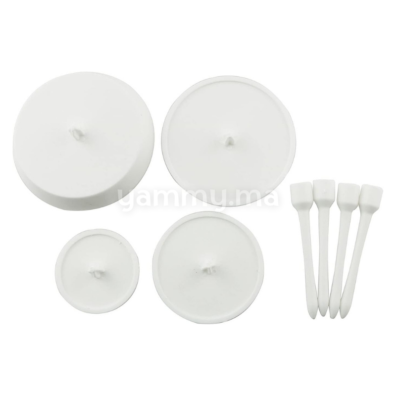 SET. 4 Clous en Plastique pour la Fabrication de Fleurs