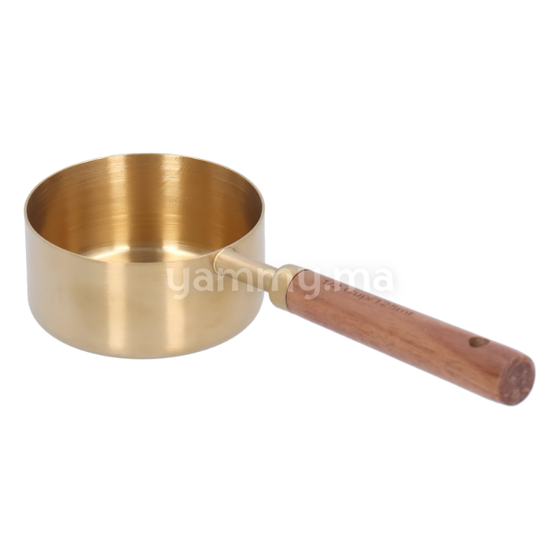 Cuillère et Casserole à Mesurer en Inox Doré 125 ml