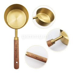 Cuillère et Casserole à Mesurer en Inox Doré 125 ml
