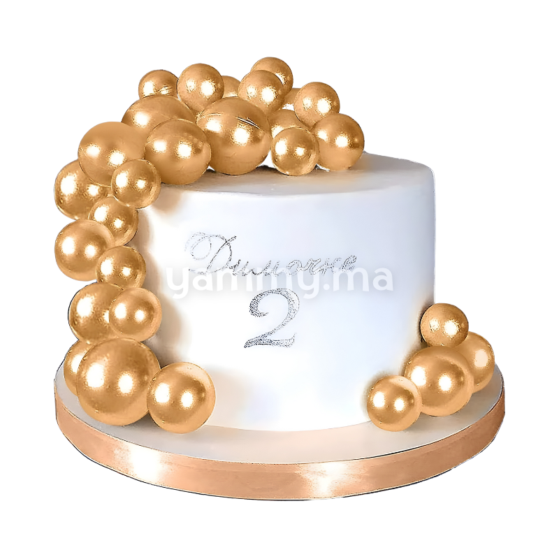 SET. 20 Décorations de Gâteau en Forme de Boules Or