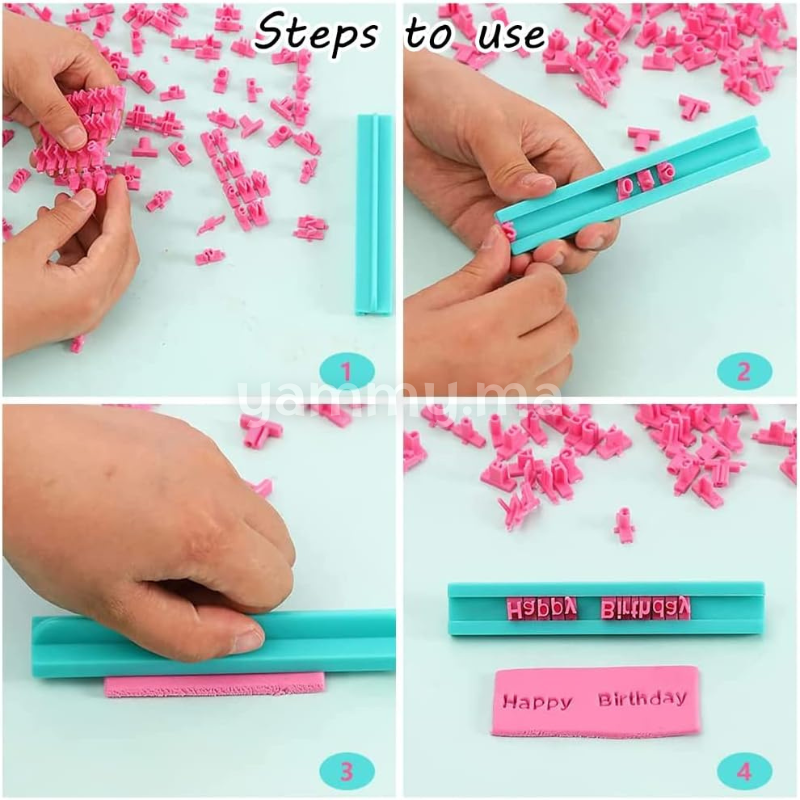 Emporte Pièce Mini Lettres Alphabet et Chiffres (x160)