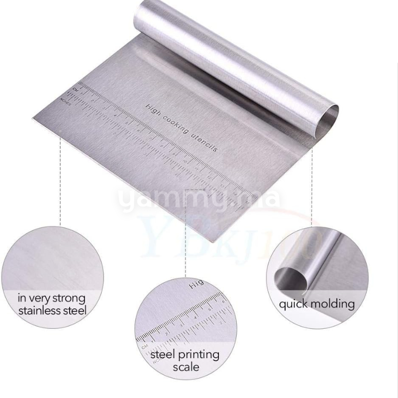 Grattoir Coupe-Pâte en Inox M 15 cm