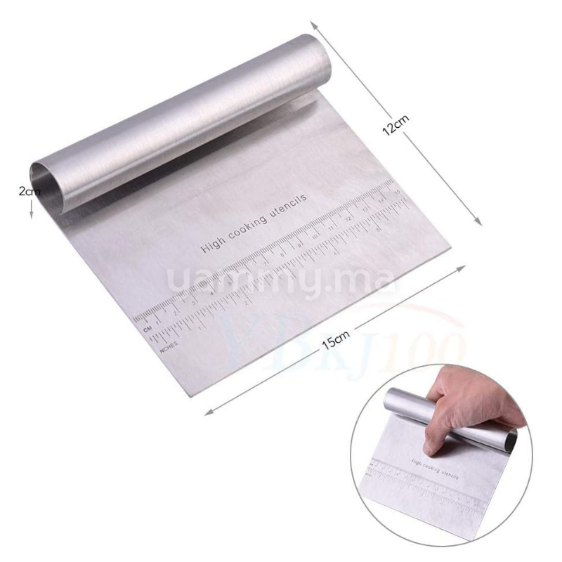 Grattoir Coupe-Pâte en Inox M 15 cm