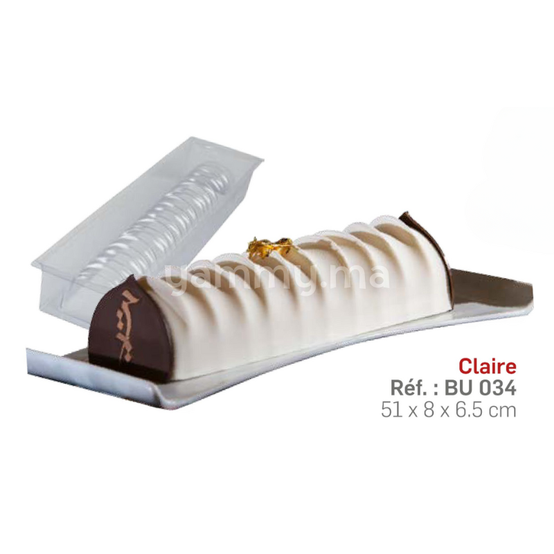 Moule Bûche PVC Claire 51x8x6.5 cm "BU034" - Zealous