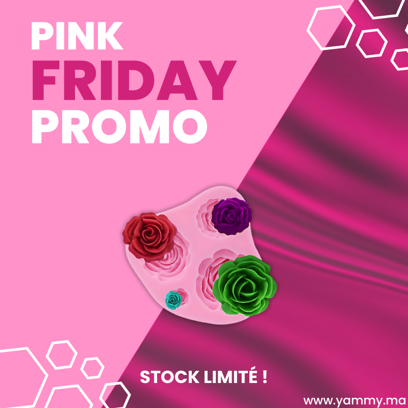 Moule Silicone 4 Roses Fleurs