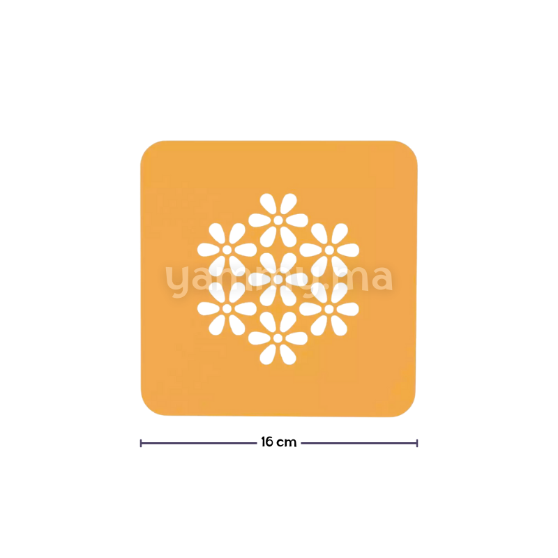 Pochoir en Silicone Stencil "Sakura" 16 x 16 cm - Silikomart