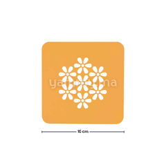 Pochoir en Silicone Stencil "Sakura" 16 x 16 cm - Silikomart