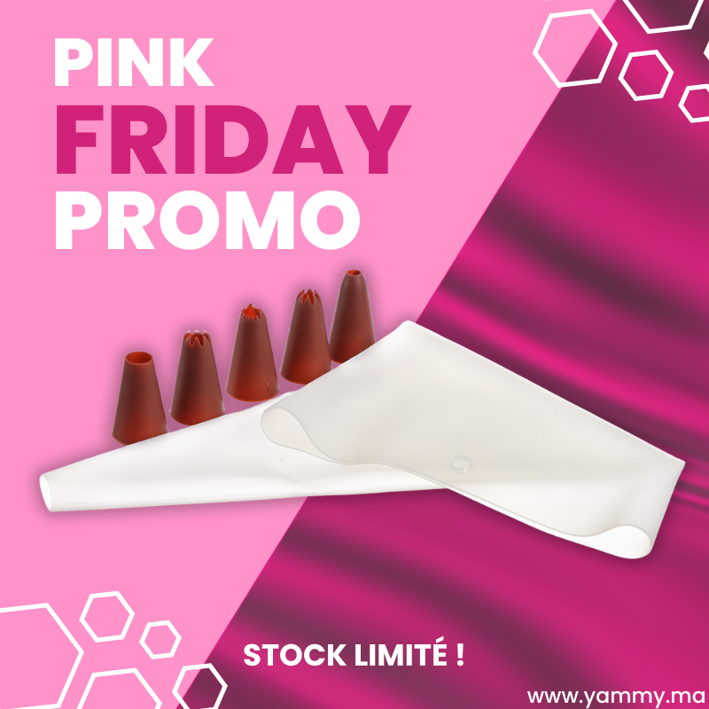 Poche à Décorer en Silicone avec 5 Douilles en Plastique