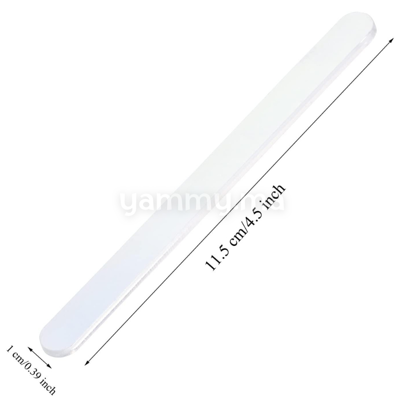 10 Bâtonnets de Glace en acrylique Réutilisables Blanc 11.5 cm