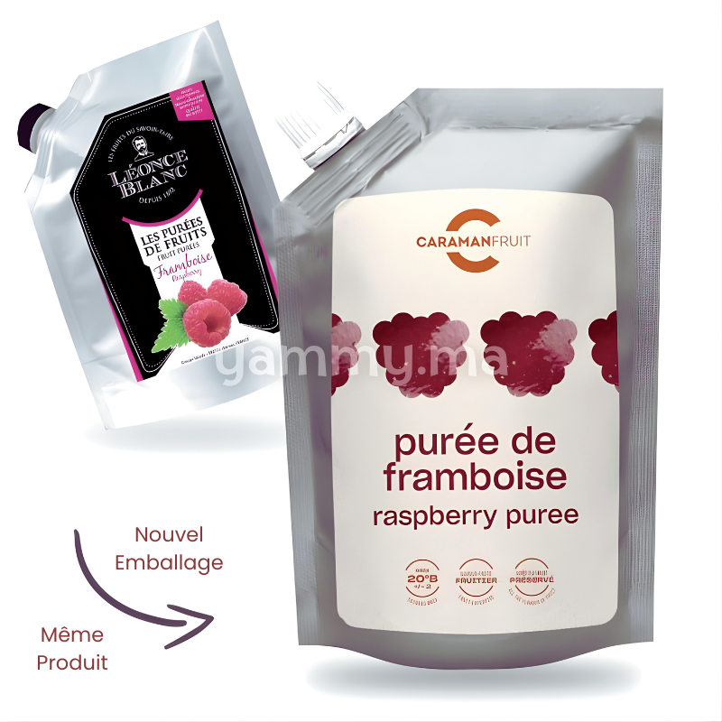 Purée de Framboise 1 kg - Léonce Blanc (Caraman Fruit)