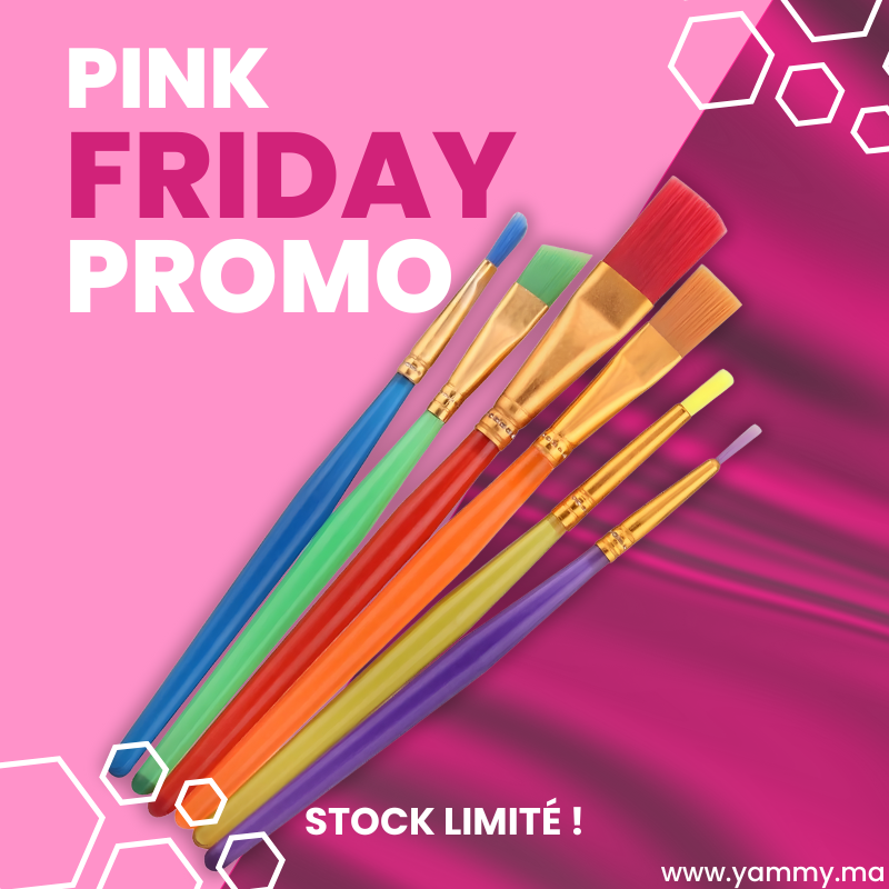 SET. 6 Pinceaux Multicolors pour Pâtisserie