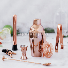 SET. 8 d'Ustensiles de Cocktail en INOX Cuivré - Lacor