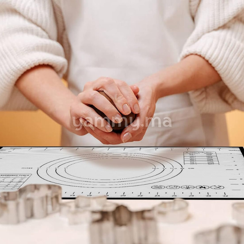 Tapis Silicone Pâtisserie pour Étaler la Pâte 30 x 40 cm