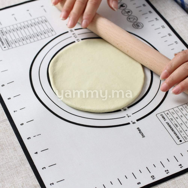 Tapis Silicone Pâtisserie pour Étaler la Pâte 30 x 40 cm