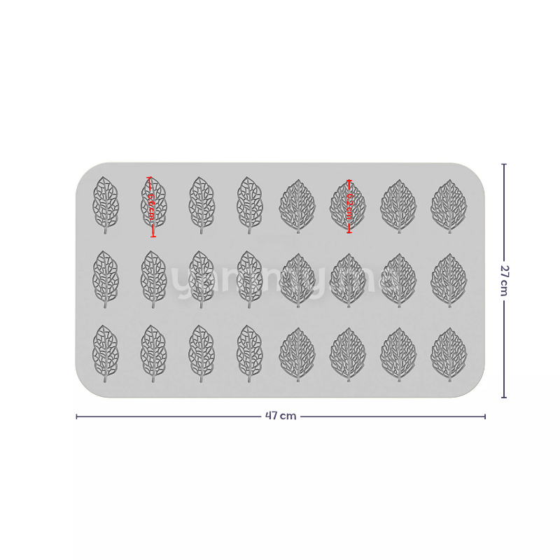 Moule Silicone 24 Feuilles Foresta 47 x 27 cm